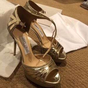Jimmy Choo Silver Sandals